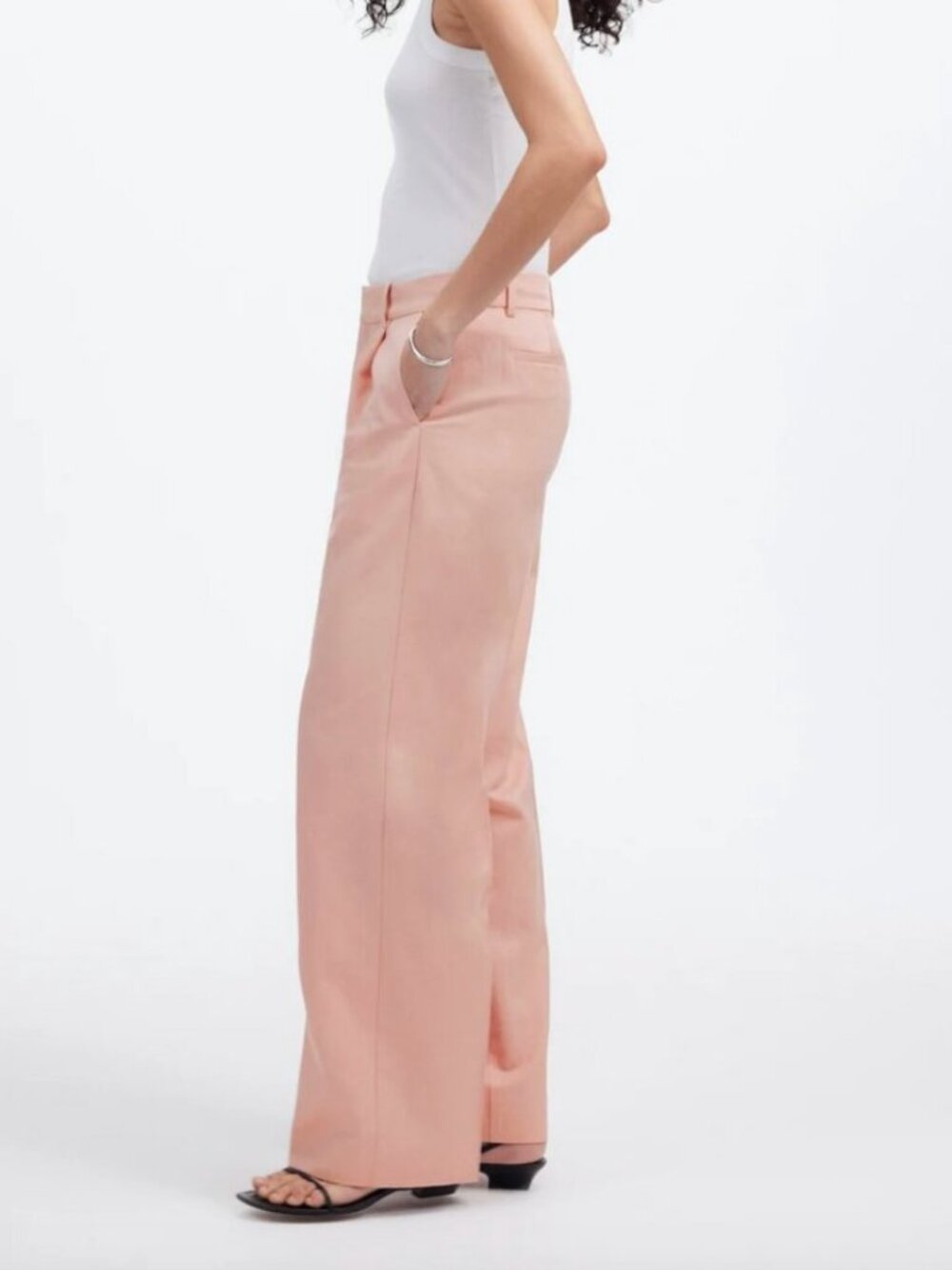 NWT! MADEWELL The Slouchy Straight Pant Pink Size 2 XS S - Picture 3 of 7